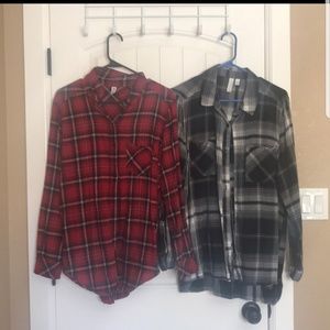 Two for the price of one! BP. Flannel shirts.